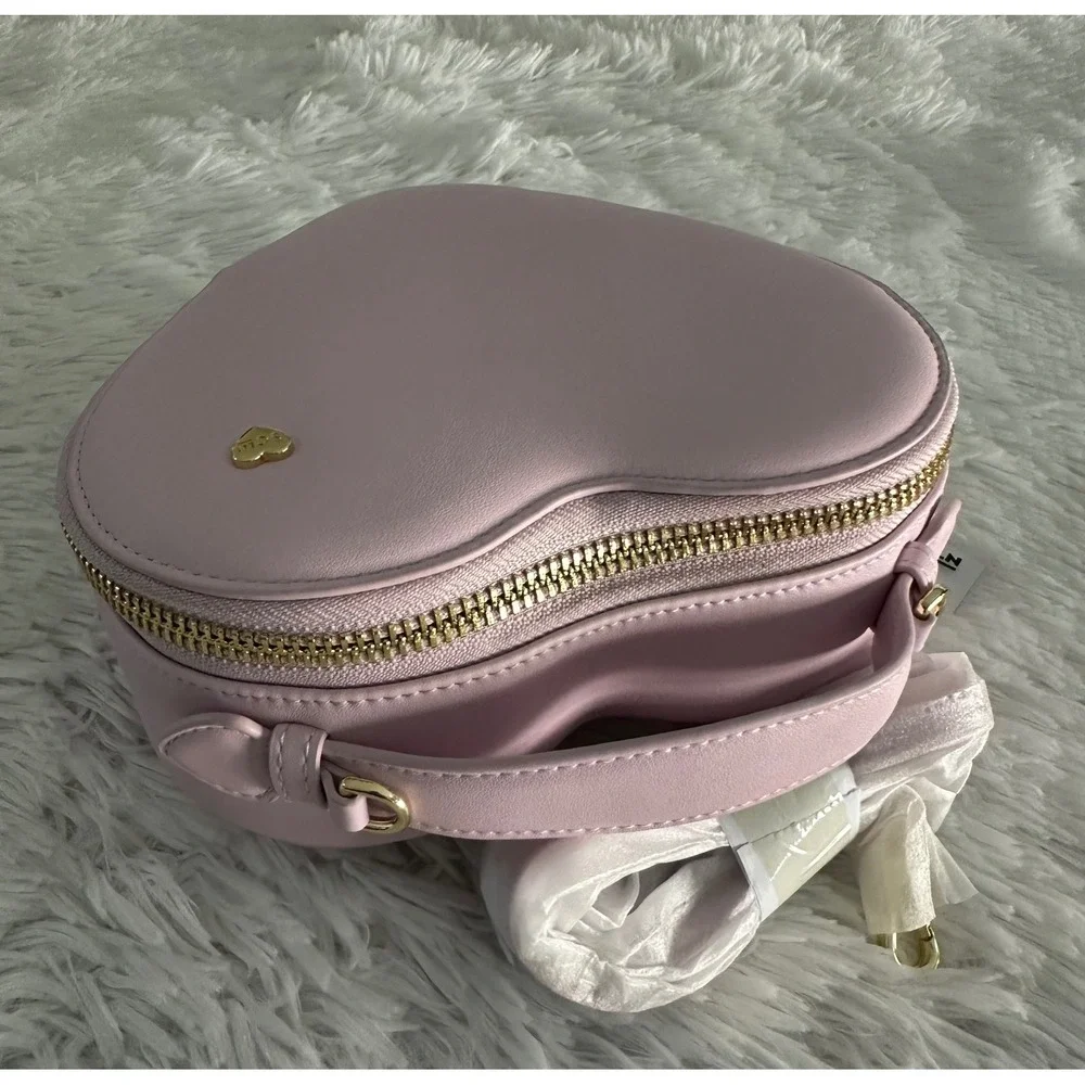 NWT Stoney Clover Lane heart-shaped Lilac Crossbody Bag Handbag